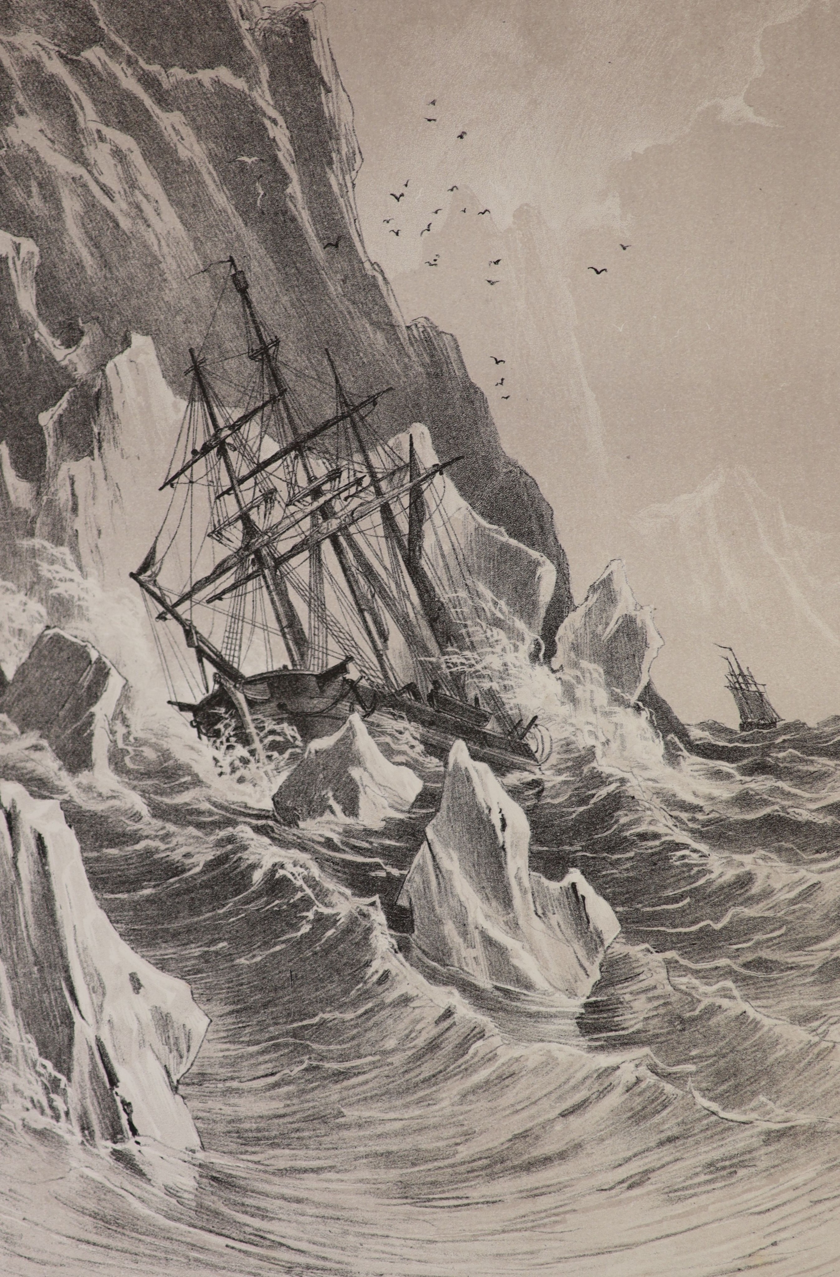Smith, David Murray - Arctic Expeditions from British and Foreign Shores, 4to, original pictorial gilt morocco, brass bordered, with litho frontis, 25 plates (2 in colour) and 2 folding tinted, the front one of which has